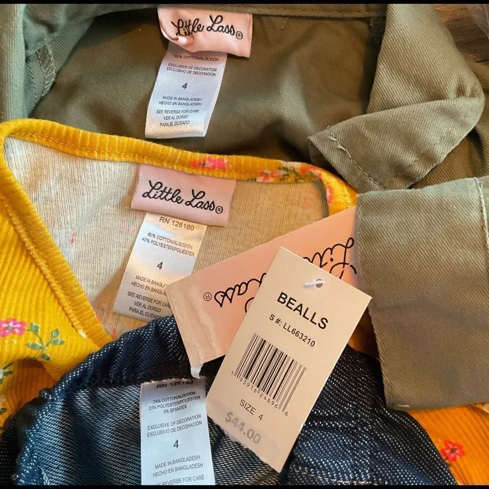 LITTLE LASS Girls Size 4 Pants Set - 3 Piece - Picture 4 of 8